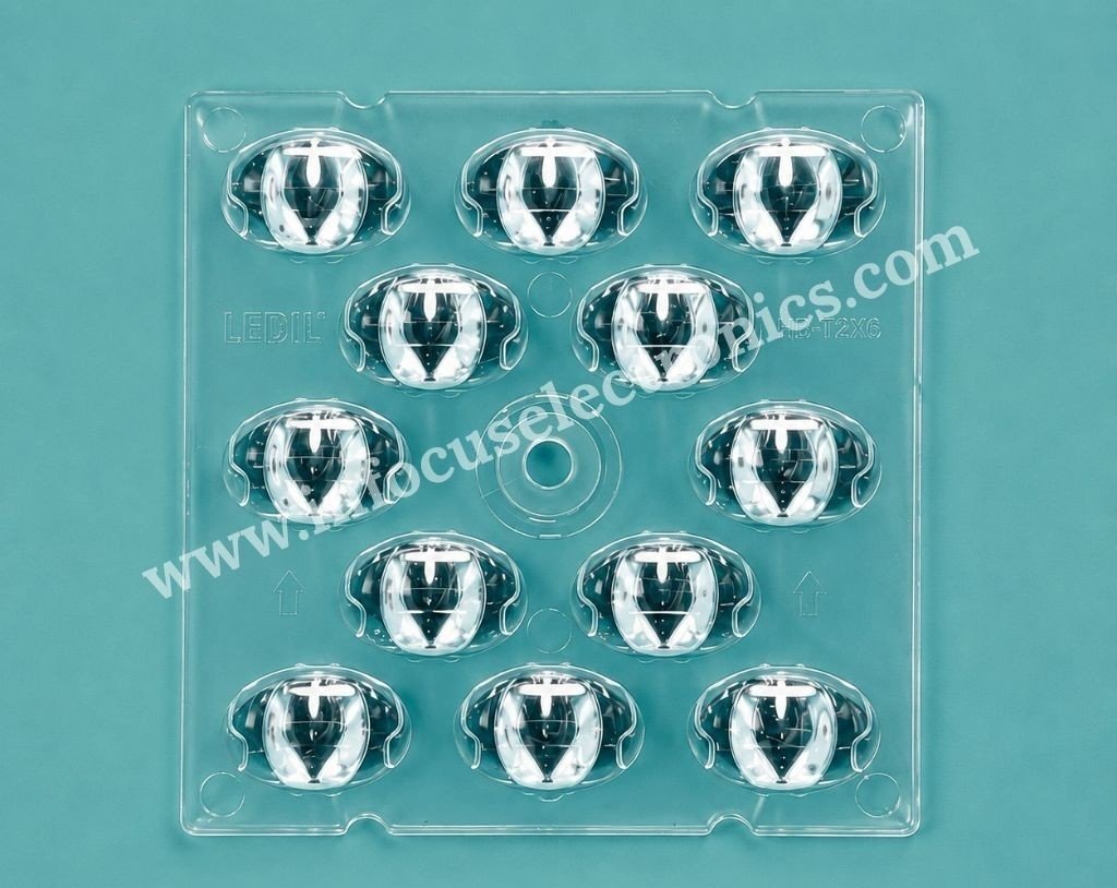 12X1 T2 Street Light Lens | 3030 3535 LED Optical Lens