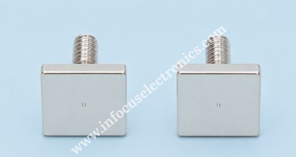 14x14 M5 Square Screw Connector | Stainless Steel Mounting Block for Lighting Applications