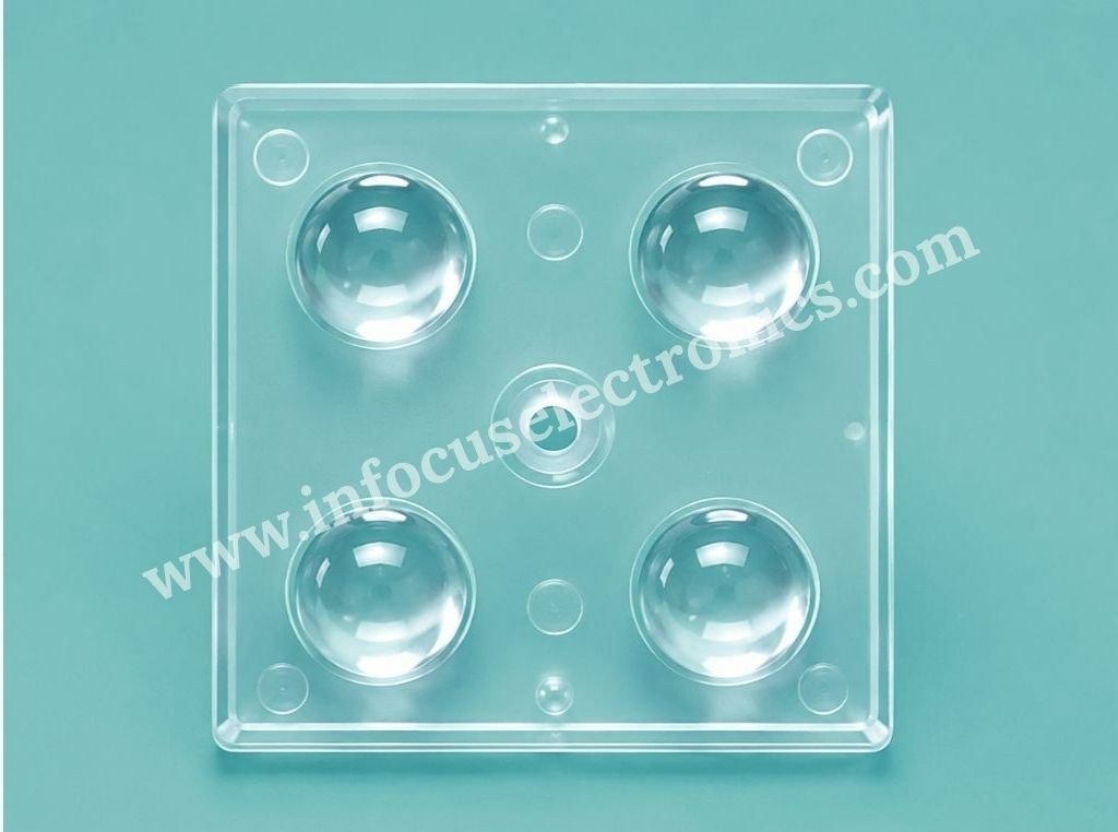 2X2 60° High Bay Flood Light Lens | 5050 & 3535 LED Optical Lens