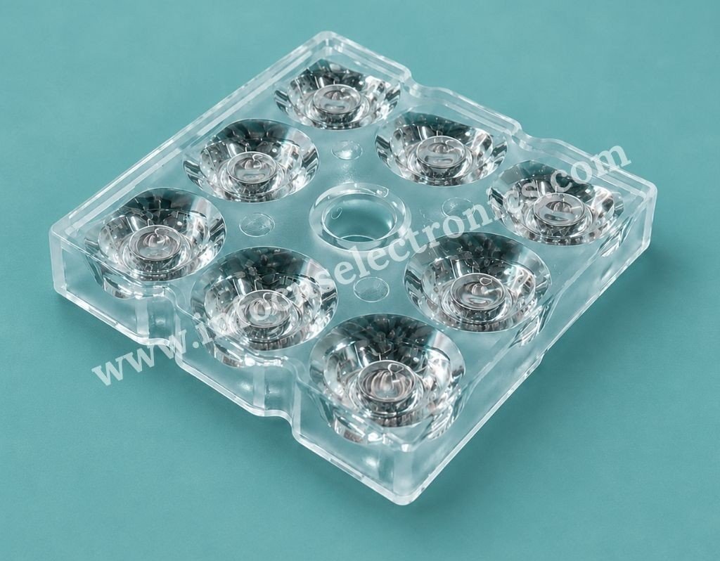 8X1 90° High Bay / Flood Light Lens | 5050 LED Optical Lens