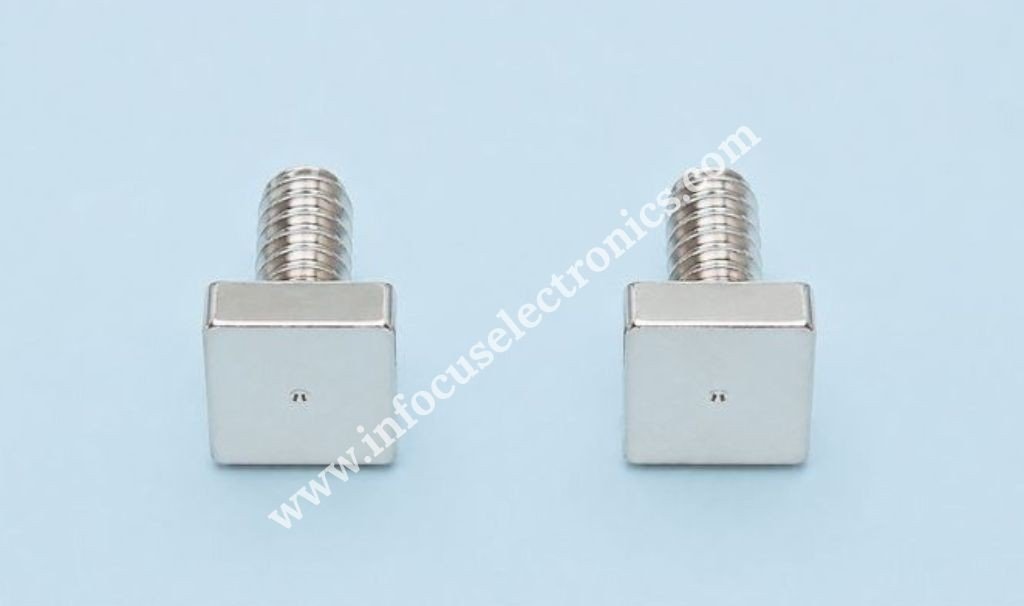 8x8 M5 Square Screw Block | Compact Stainless Steel Threaded Mounting Connector