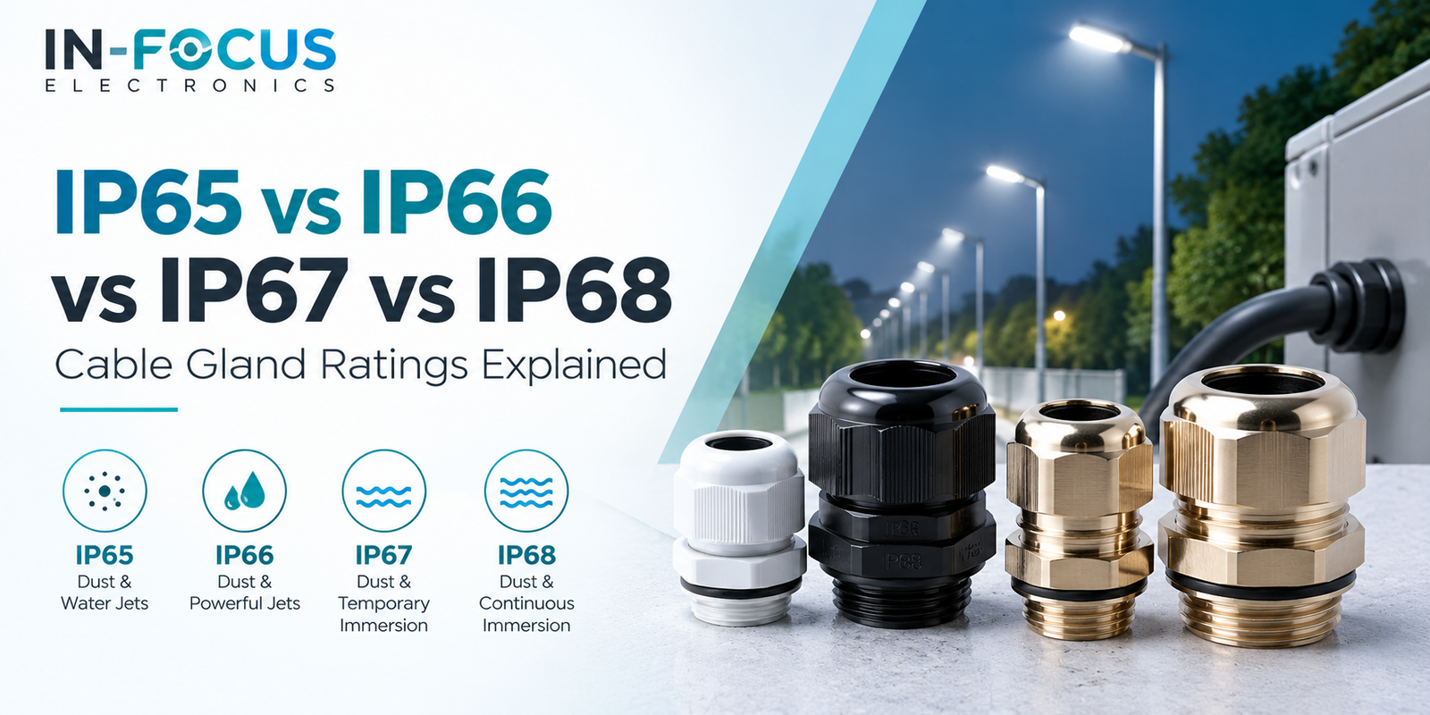 IEC IP Code: IP65, IP66, IP67 & IP68 Cable Glands for Outdoor Use