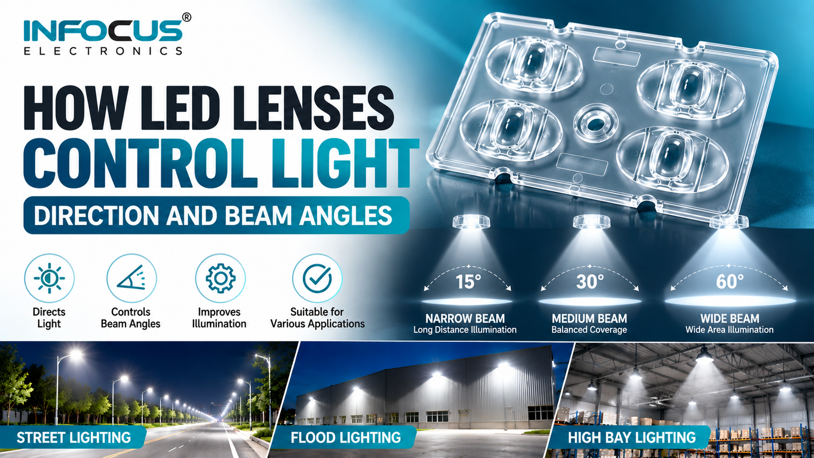 How LED Lenses Control Light Direction and Beam Angles ?