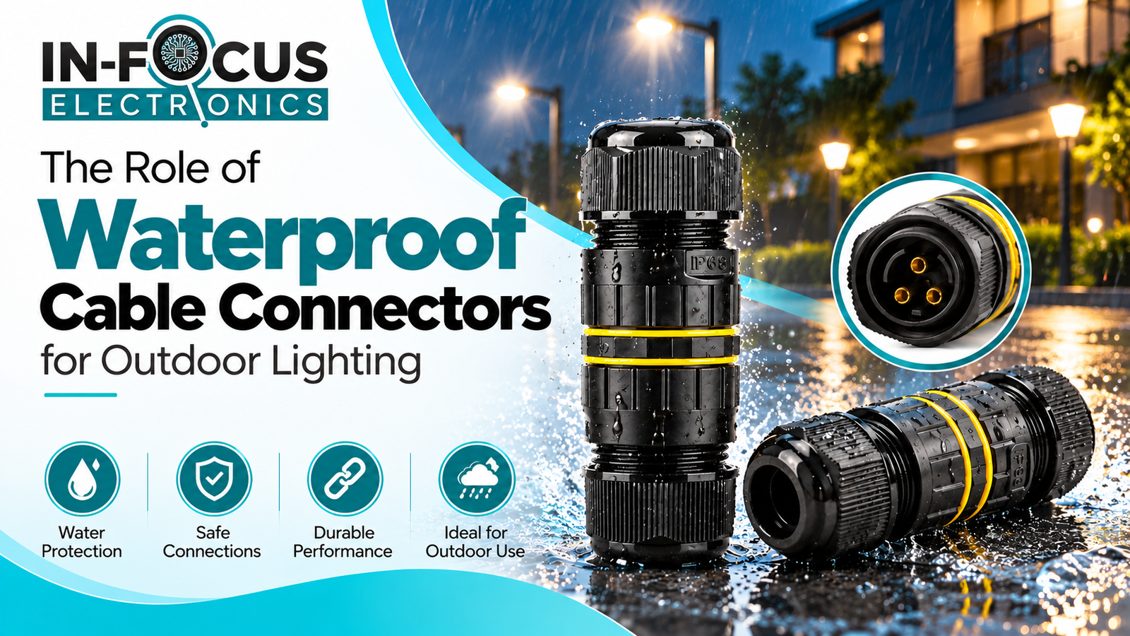 The Role of Waterproof Cable Connectors in Outdoor Lighting