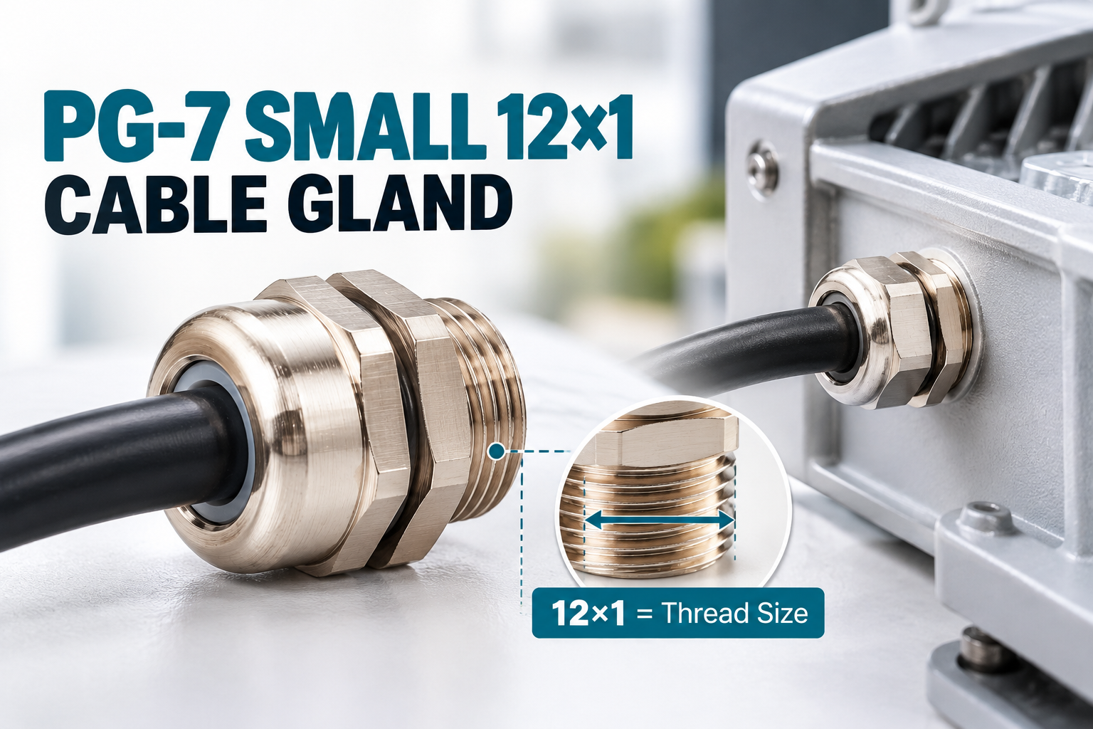 What Size Cable Fits a PG-7 Small  12×1 Cable Gland?