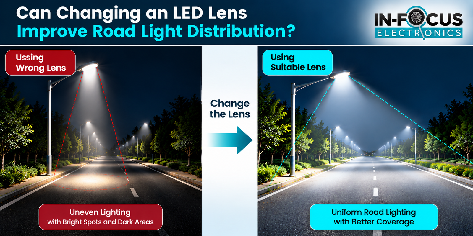 Can Changing an LED Lens Improve Road Light Distribution?