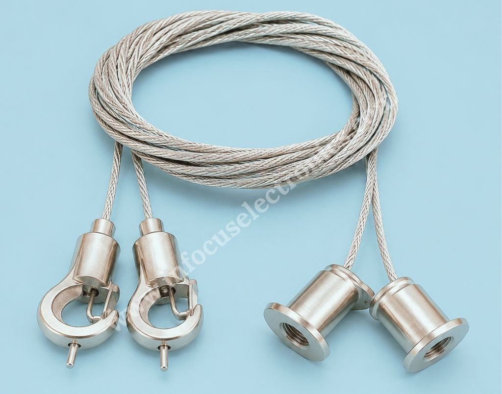 Hook Gripper Suspension Wire Kit | 7×7 GI Wire Rope Lighting Kit
