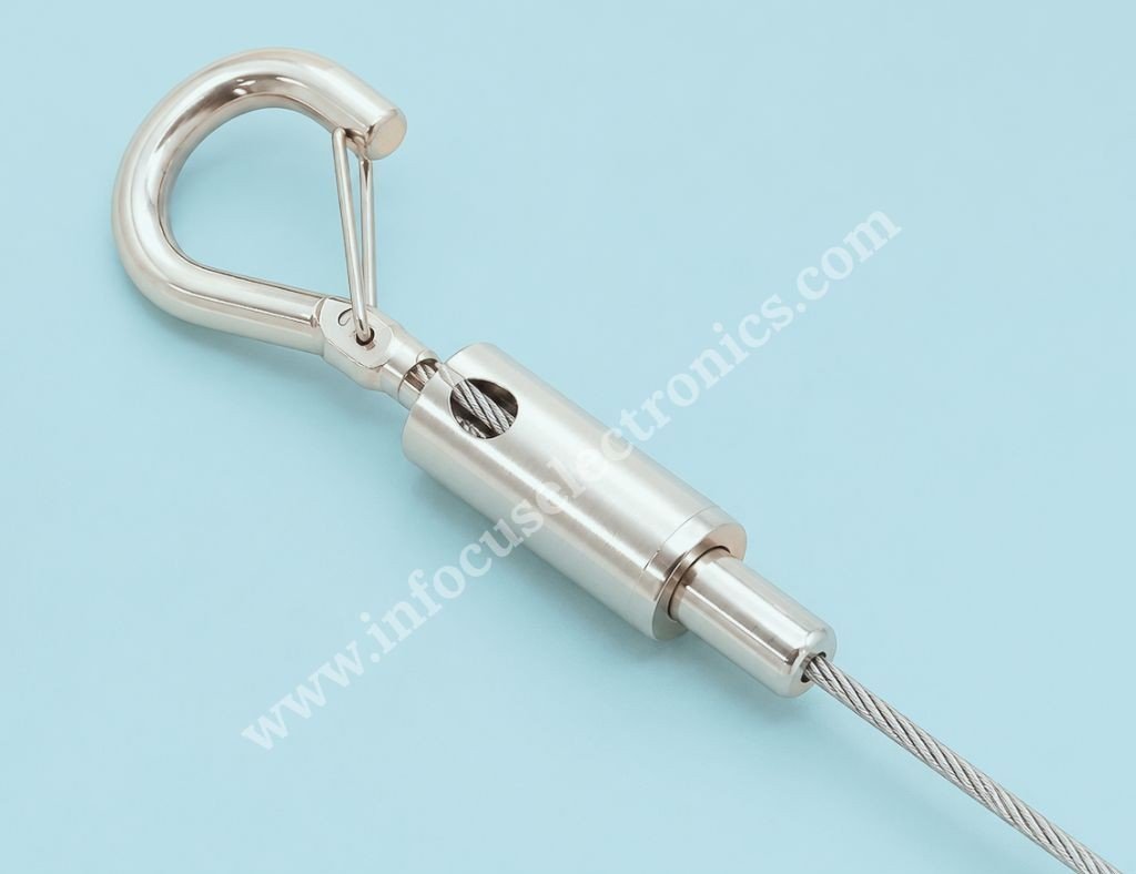 Hook Type Cable Gripper | Brass LED Light Suspension Kit