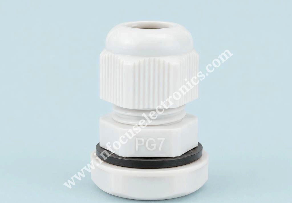 PG7 White PVC Cable Gland – Cable Entry Fitting