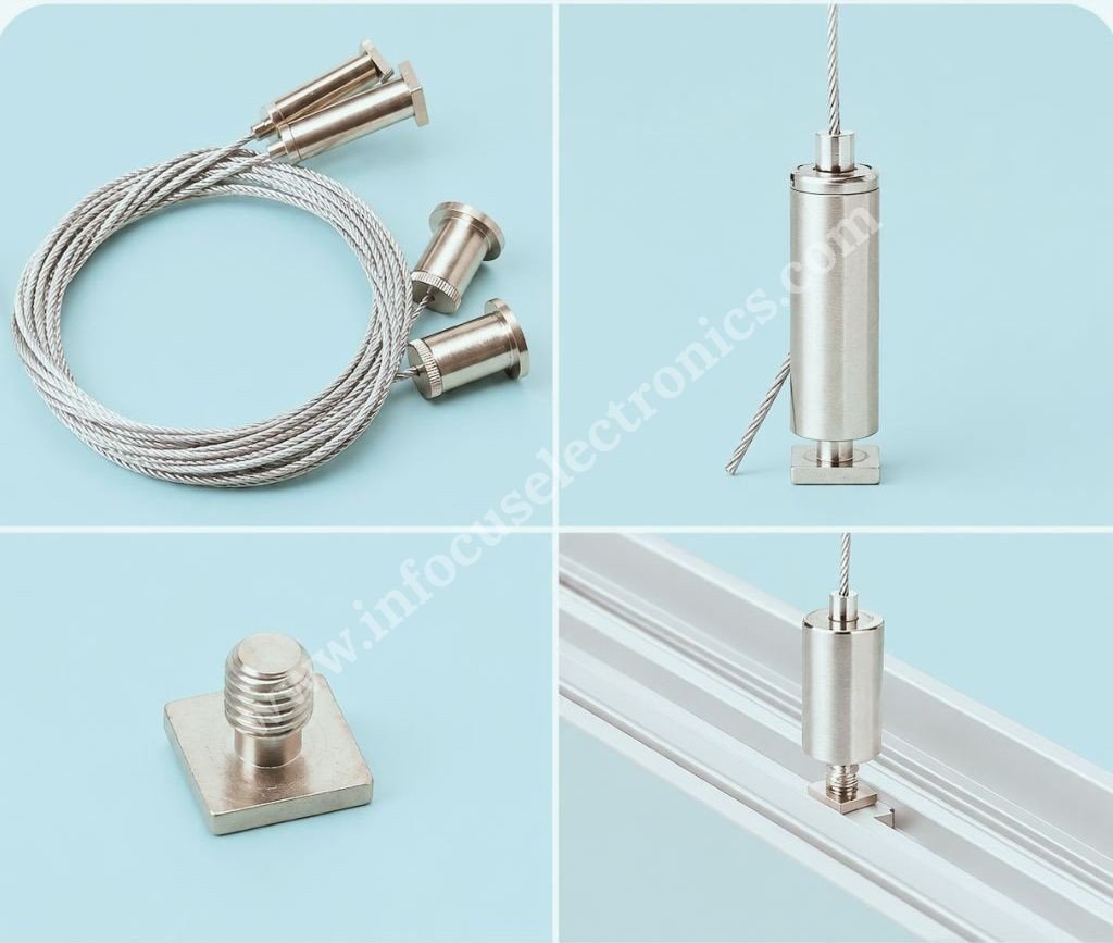 10x10mm Profile Hanging Square Screw | LED Light Suspension System