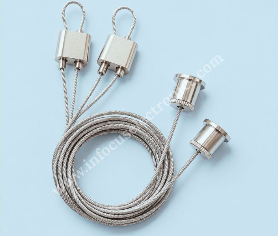 Suspension Kit with Looping Gripper | Adjustable Wire Rope Kit for LED Lights