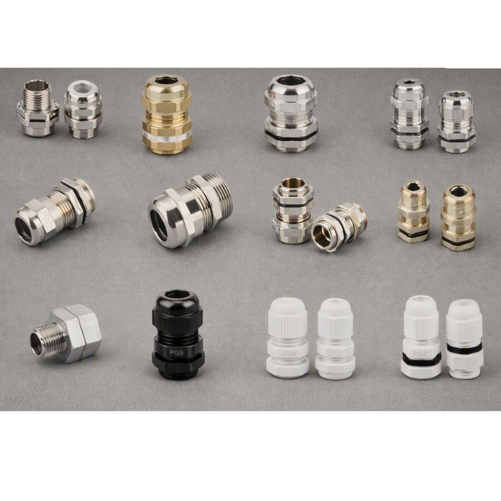 Metal cable glands for LED lighting and electrical applications