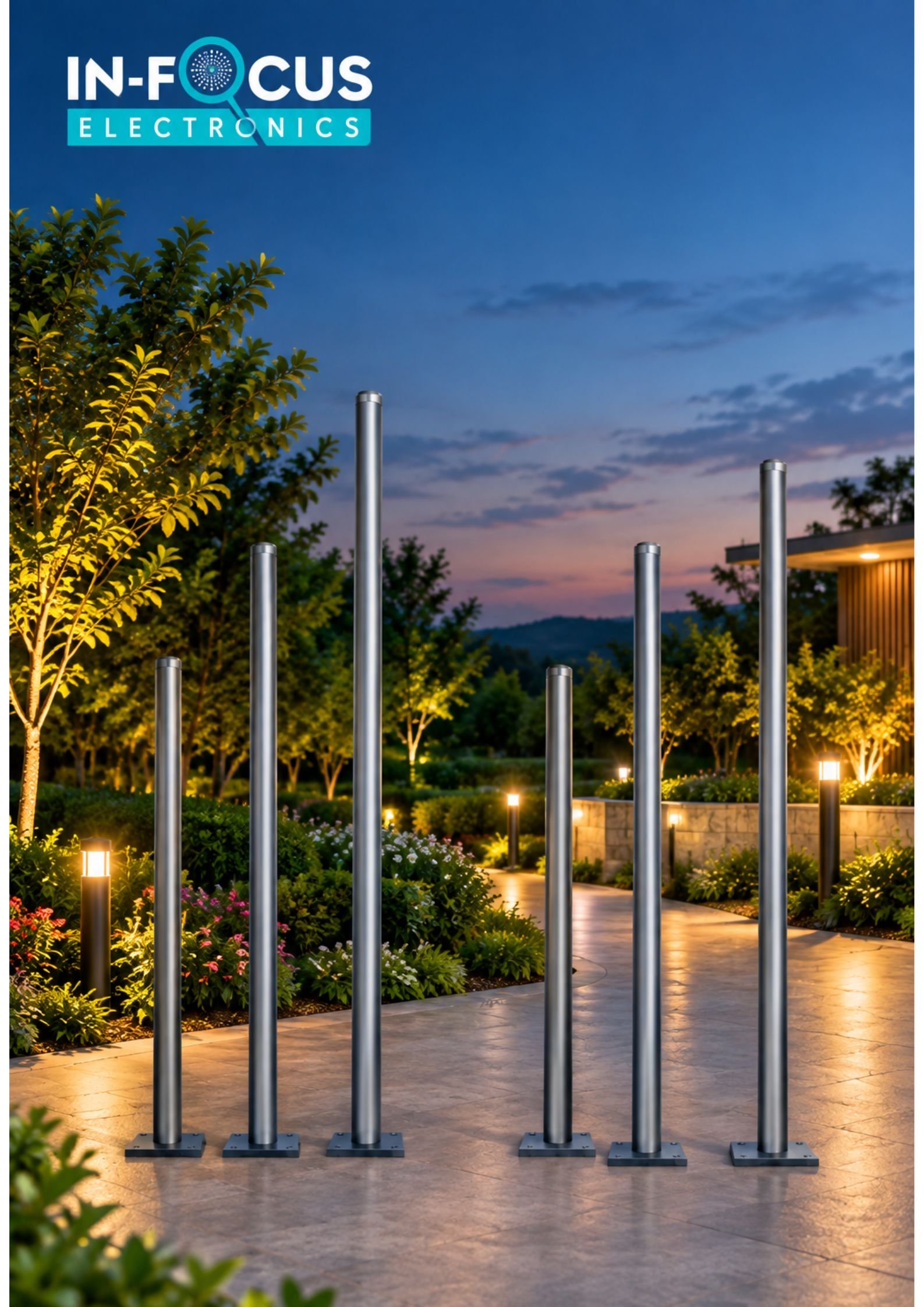 GI Street Light Poles 2 Meter to 6 Meter - Infocus Electronics